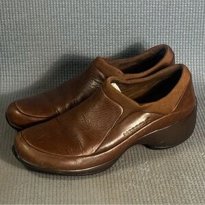 Merrell‎ Women’s Spire Stretch Shoes Brown Leather Loafer Clog Size 6